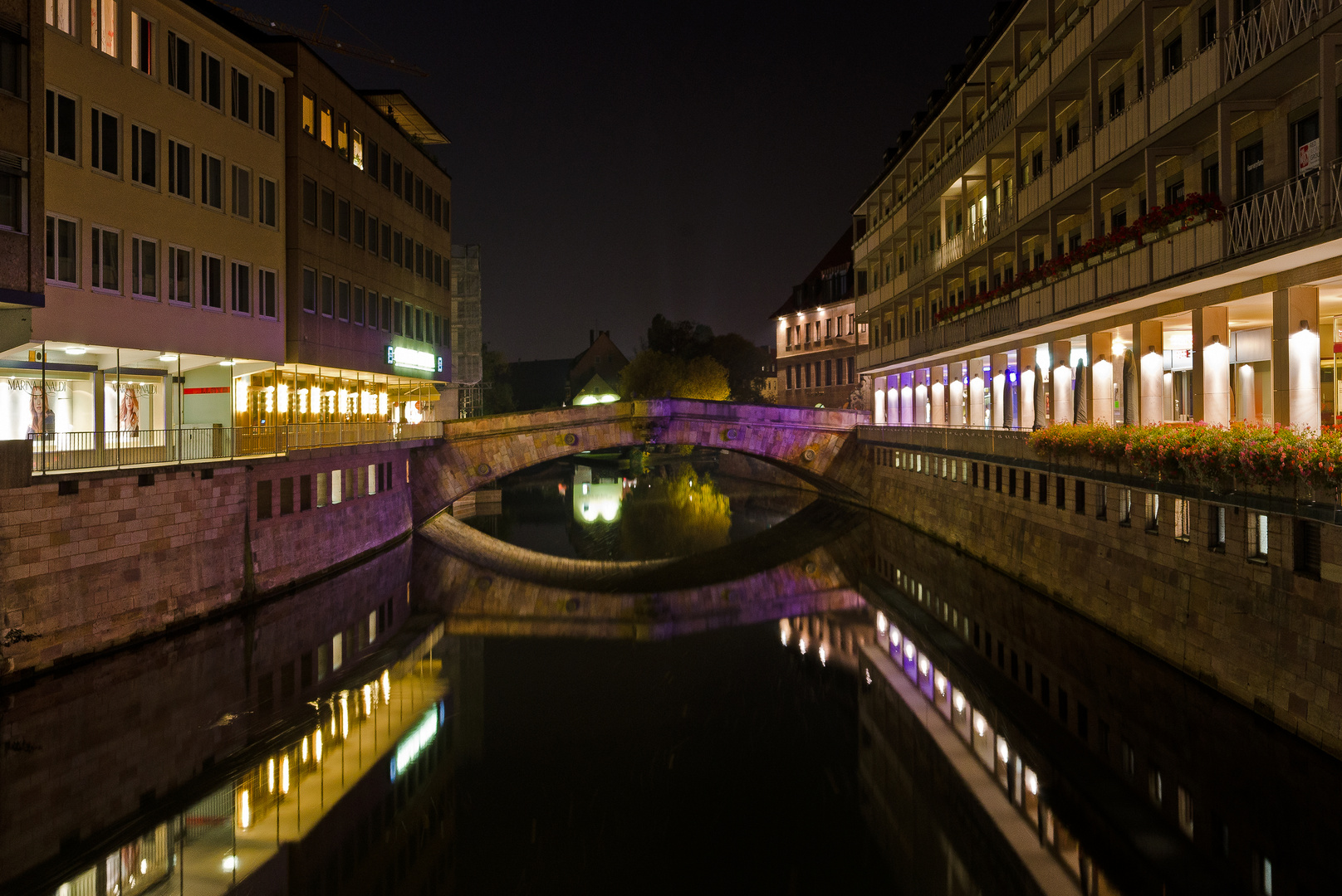 Blick auf die Fleischbrücke, Nürnberg