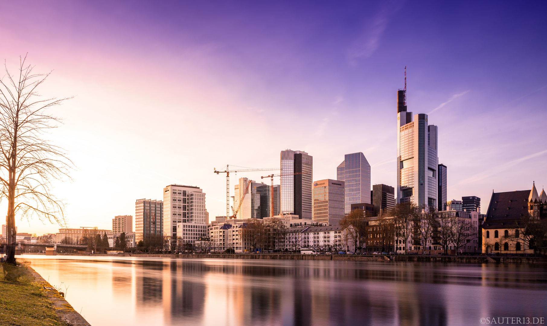 Blick auf die Frankfurter Skyline