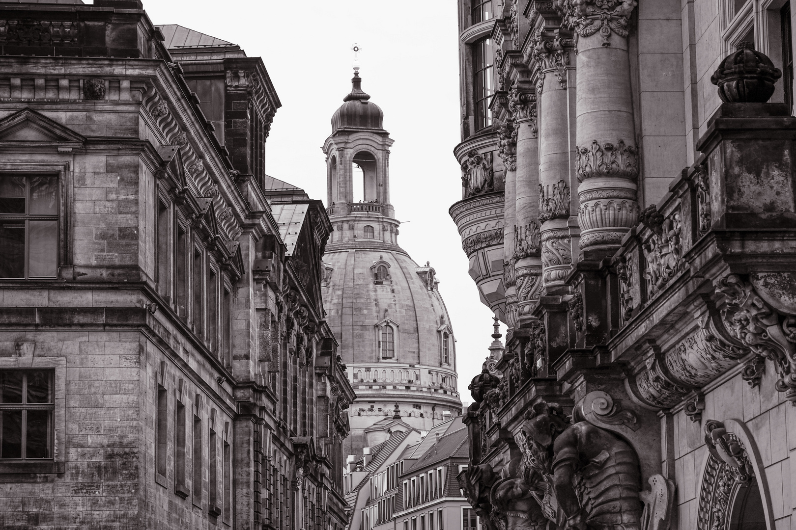 Blick auf die Frauenkirche in Dresden