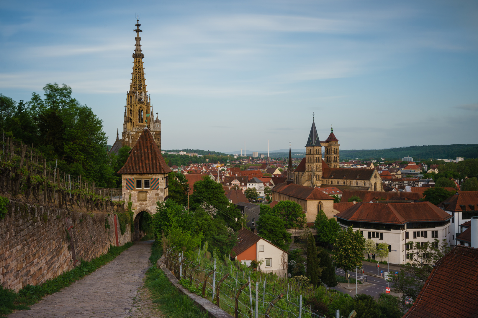 Blick auf die Frauenkirche in Esslingen