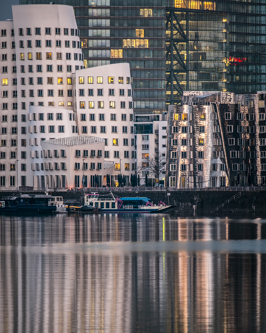 Blick auf die Gehry Bauten