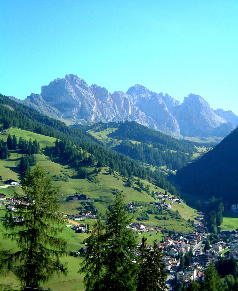 Blick auf die Geislerspitzen