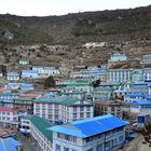 Blick auf die Häuser von Namche Bazar