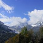 Blick auf die Halsalm und das hintere Ramsauer Tal