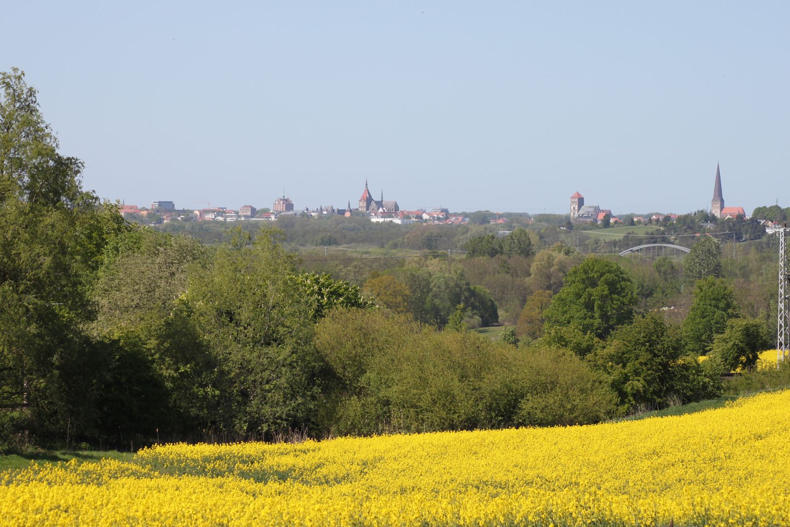 Blick auf die Hansestadt Rostock und Umgebung