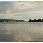 blick auf die havel, den grunewaldturm und den himmel darüber