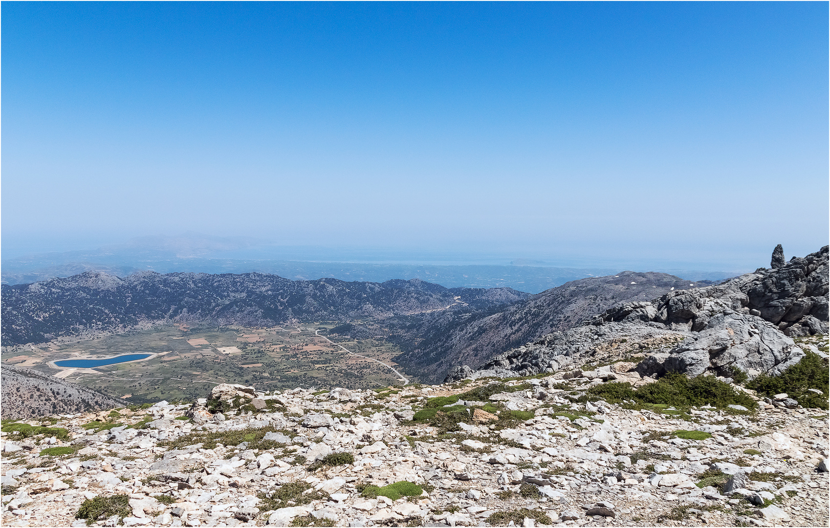 Blick auf die Hochebene von Omalos 1041m