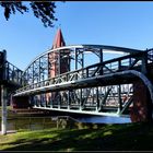 Blick auf die Hubbrücke in Lübeck