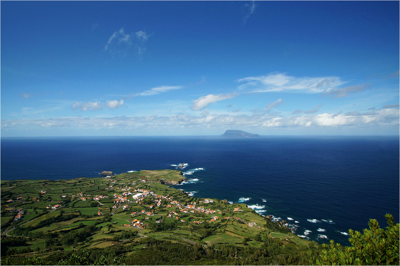 Blick auf die Insel Corvo