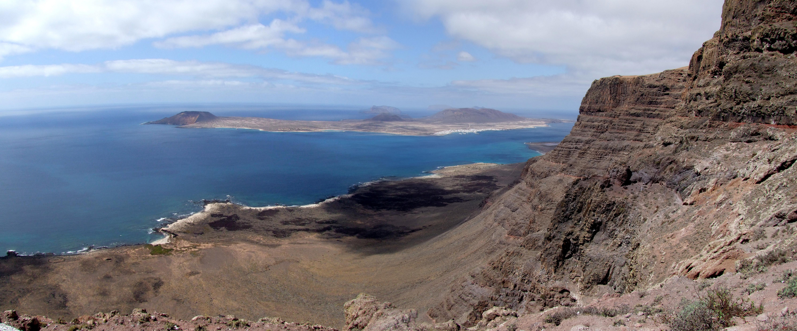 Blick auf die Inseln des Chinijo-Archipels im Norden von Lanzarote