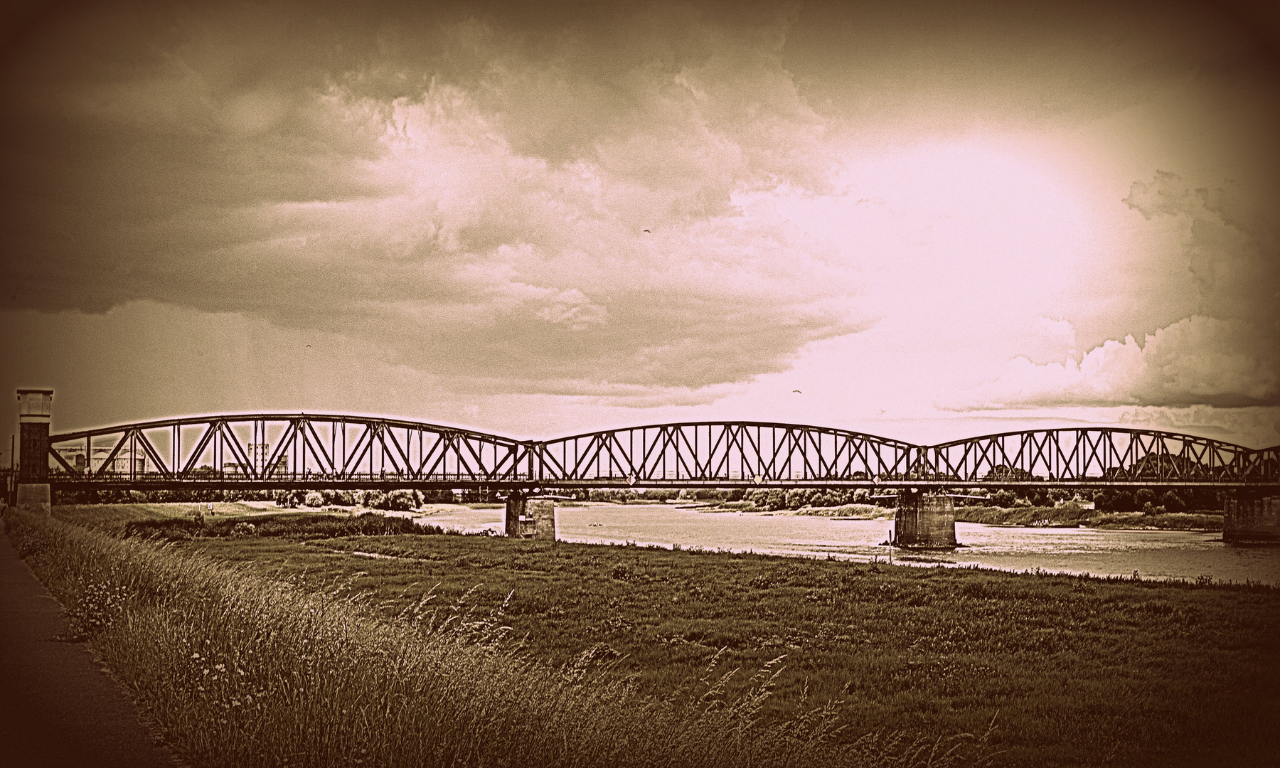 Blick auf die Kanonenbahn Barby (Elbe)