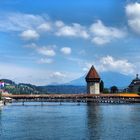 Blick auf die Kapellbrücke in Luzern