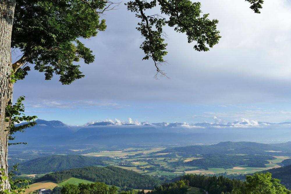 ...Blick auf die Karawanken und Julischen Alpen...