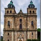 Blick auf die Kathedrale in Malmedy