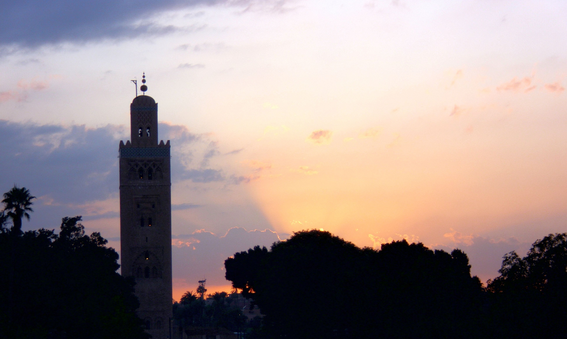 Blick auf die Koutoubia-Moschee