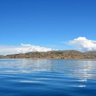 Blick auf die Küste der Halbinsel Capachica am Titicacasee