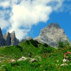 Blick auf die Lamsenspitze (2508m) im Karwendelgebirge (2)