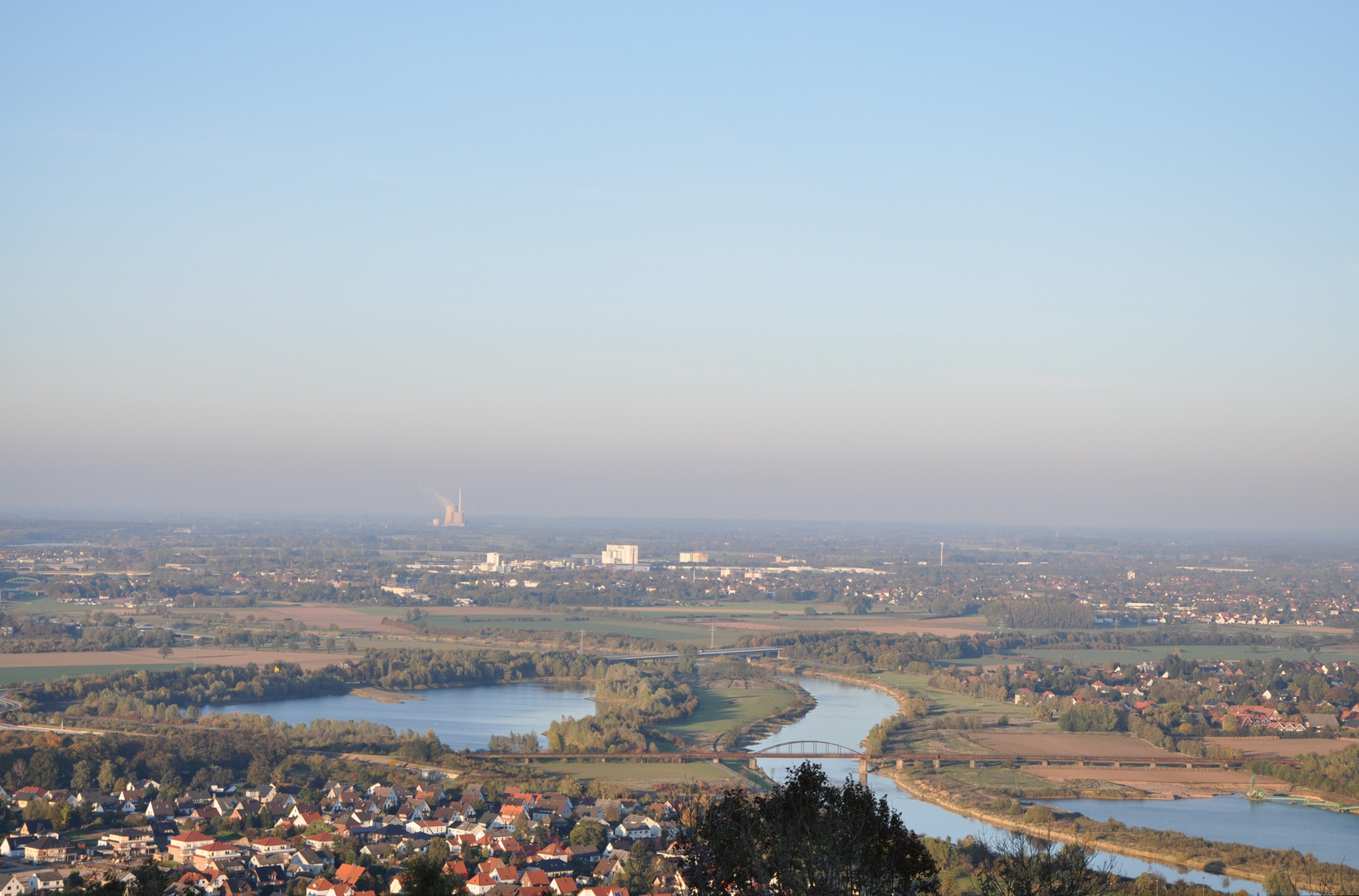 Blick auf die Landschaft bei Porta Westfalica