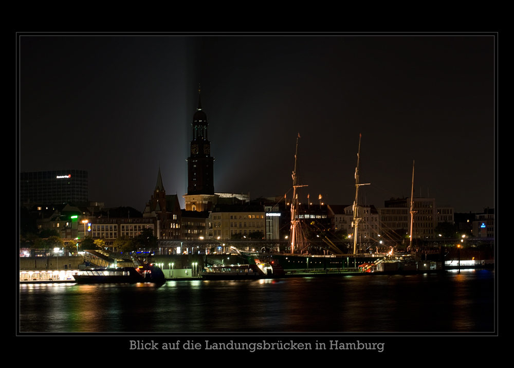 Blick auf die Landungsbrücken Hamburg