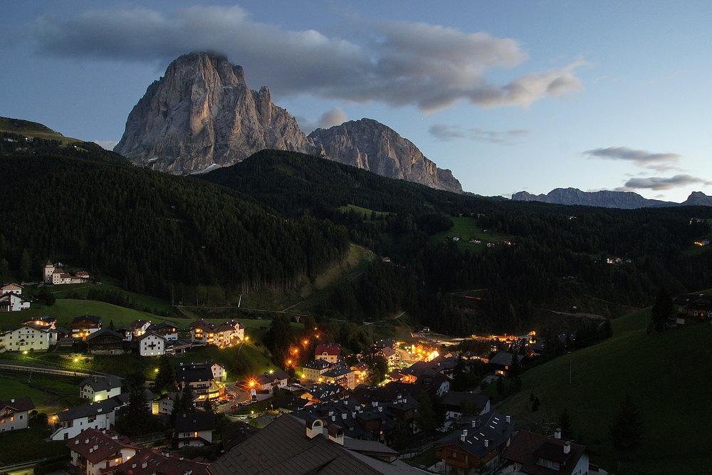 Blick auf die Langkofel-Gruppe