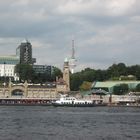 Blick auf die Lanungsbrücken St.Pauli