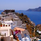 ...Blick auf die Londsa Burg in Oia...