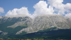 Blick auf die Maiella 2793m von Roccacaramanico