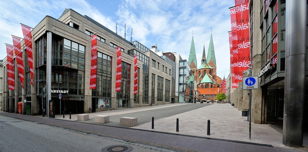 Blick auf die Marienkirche Lübeck