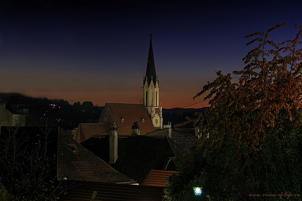 Blick auf die Marienkirche Melk