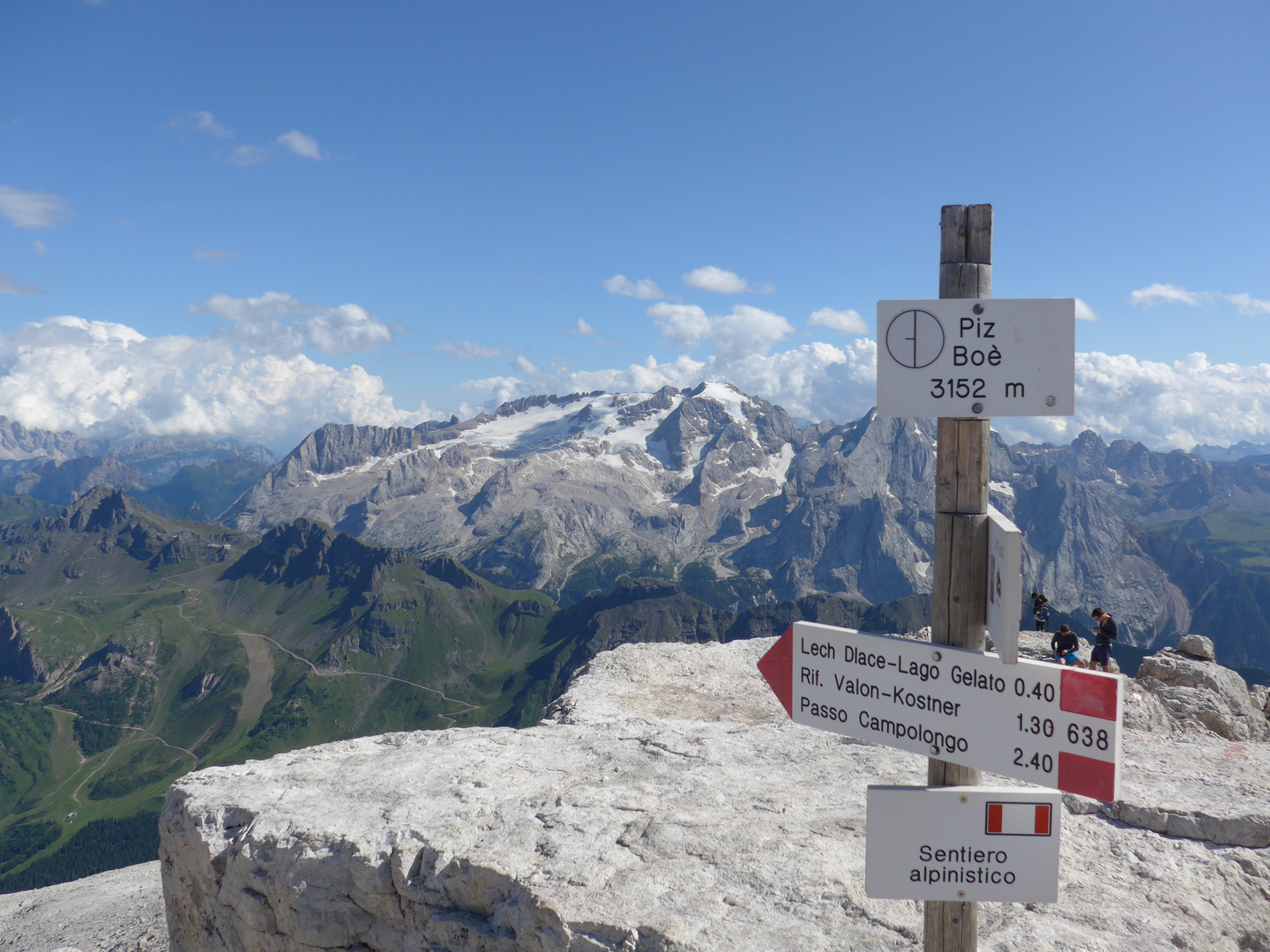 Blick auf die Marmolata (Dolomiten)