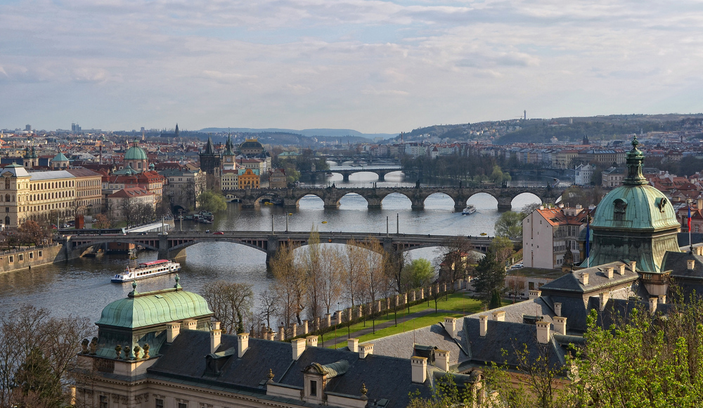 Blick auf die Moldau