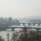 Blick auf die Moldau im diffusen Licht