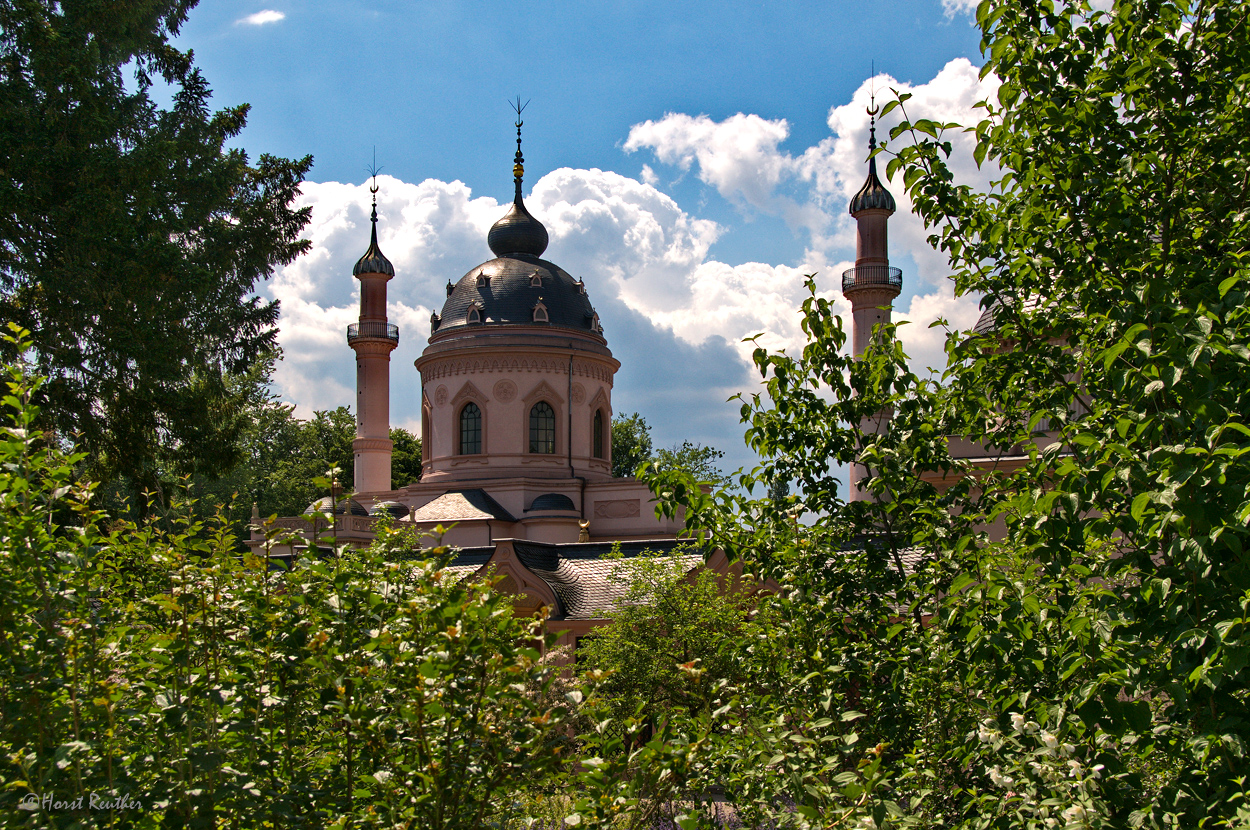 Blick auf die Moschee in Schwetzingen