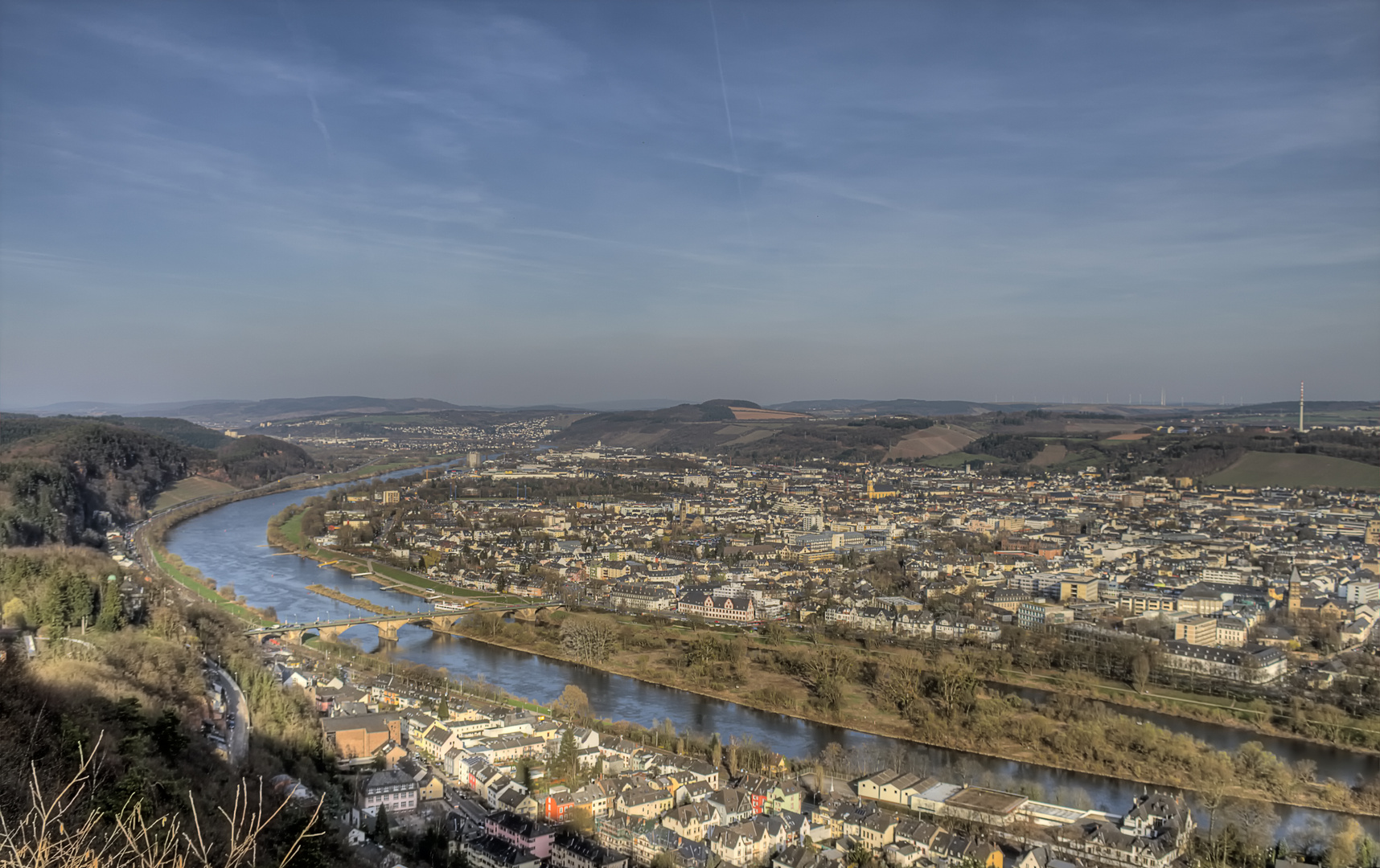 Blick auf die Mosel ......