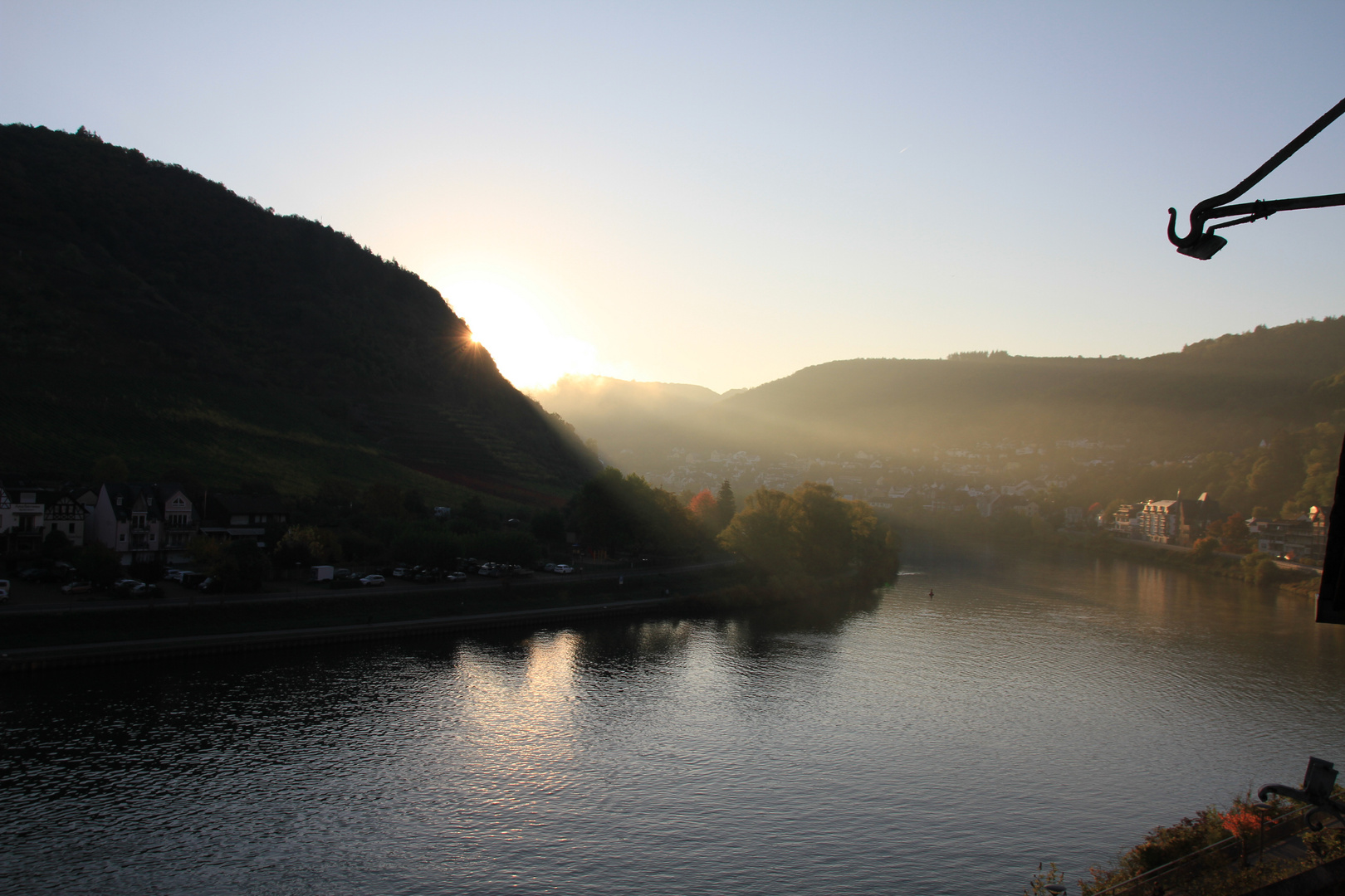 Blick auf die Mosel am Morgen