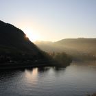 Blick auf die Mosel am Morgen