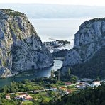 Blick auf die Mündung der Cetina in die Adria