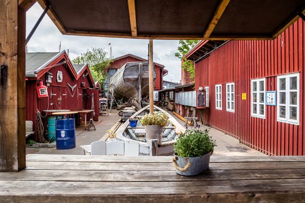 Blick auf die Museumswerft in Flensburg
