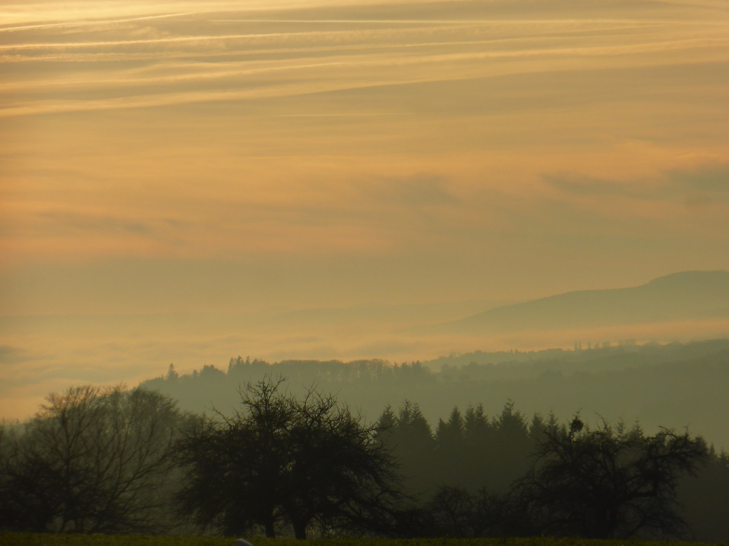 Blick auf die Nebeldecke