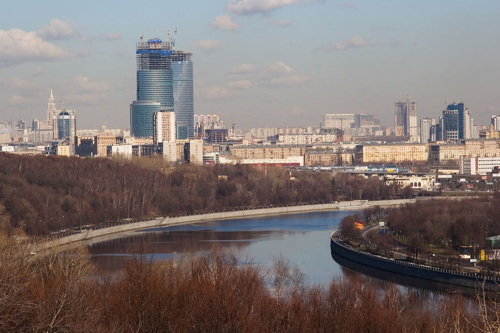 Blick auf die neue Moskau-City