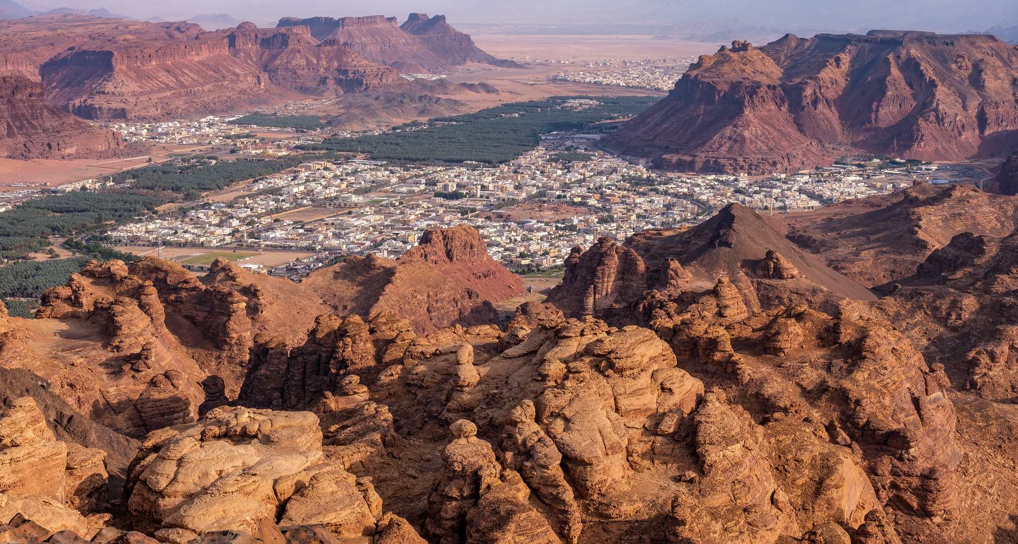 Blick auf die Oase Al-Ula