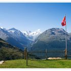 Blick auf die Oberengadiner Berge