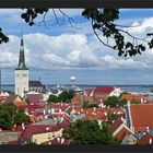 Blick auf die Olaikirche und den Hafen