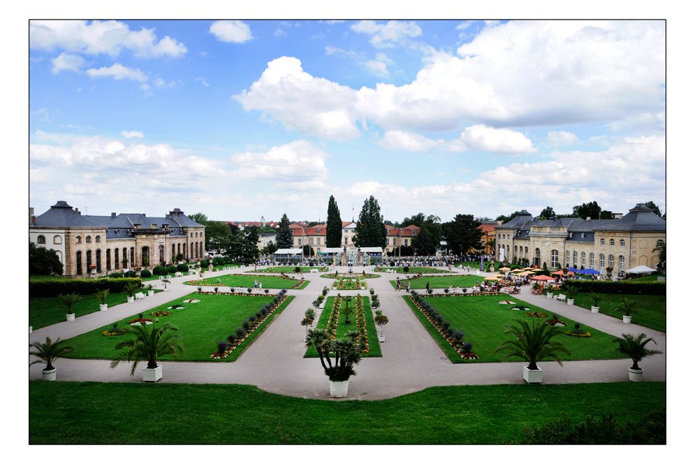 Blick auf die Orangerie