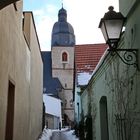 Blick auf die Petrikirche in Eisleben - Luthers Taufkirche