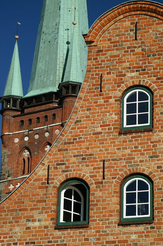 Blick auf die Petrikirche, Lübeck