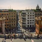 Blick auf die Piazza di Spagna in Rom