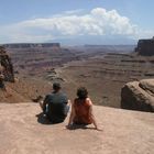 Blick auf die Potash Road bzw. Shafer Trail