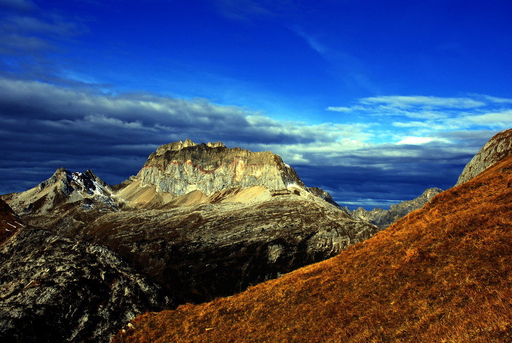 Blick auf die rote Wand