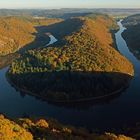 Blick auf die Saarschleife von dem neuen Aussichtsturm (Baumwipfelpfad).